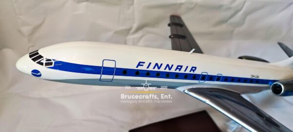 Sud Aviation Super Caravelle Finnair Aircraft with detailed craftsmanship.